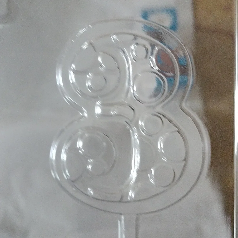 Chocolate Molds Number 3 Lollipops + Eat Me Stamp, Set of 10 items